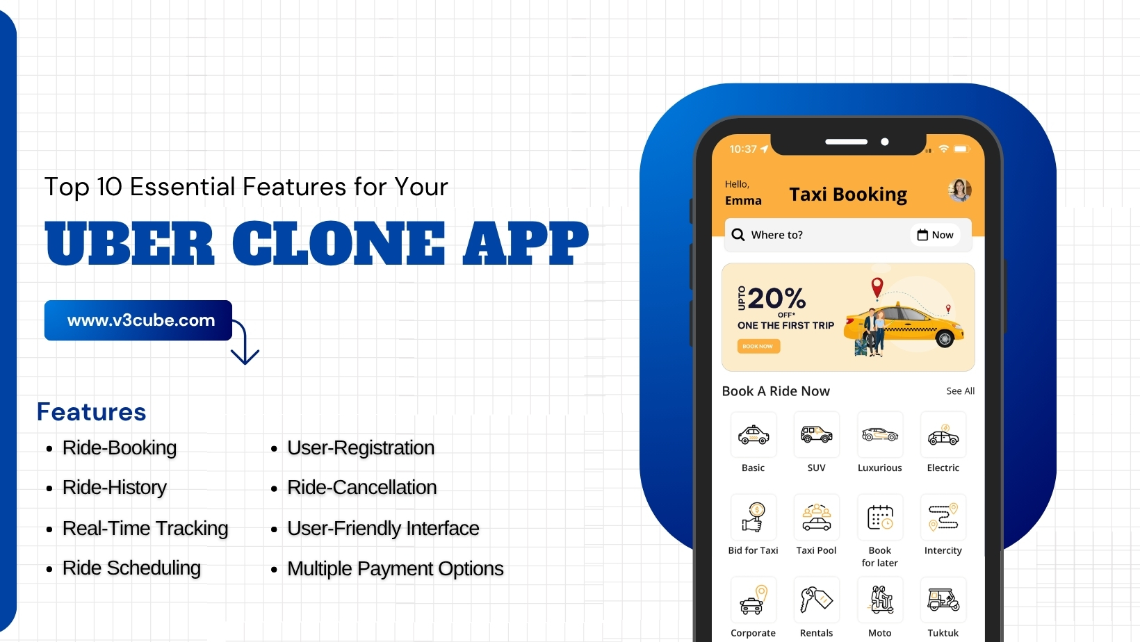 Top 10 Essential Features for Your Uber Clone App