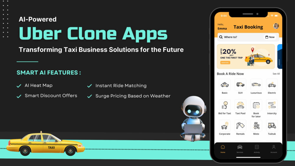 Smarter Taxi Businesses with AI: How Uber Clone Apps Are Revolutionizing the Industry