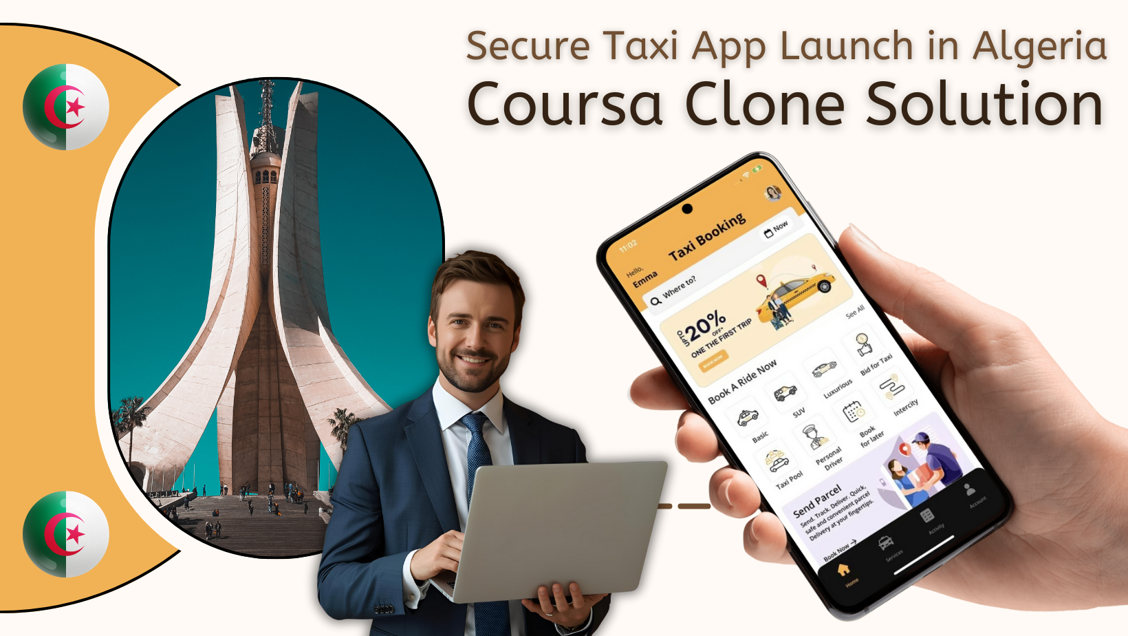 Coursa Clone Taxi App: Step-by-Step Guide to Launch in Algeria