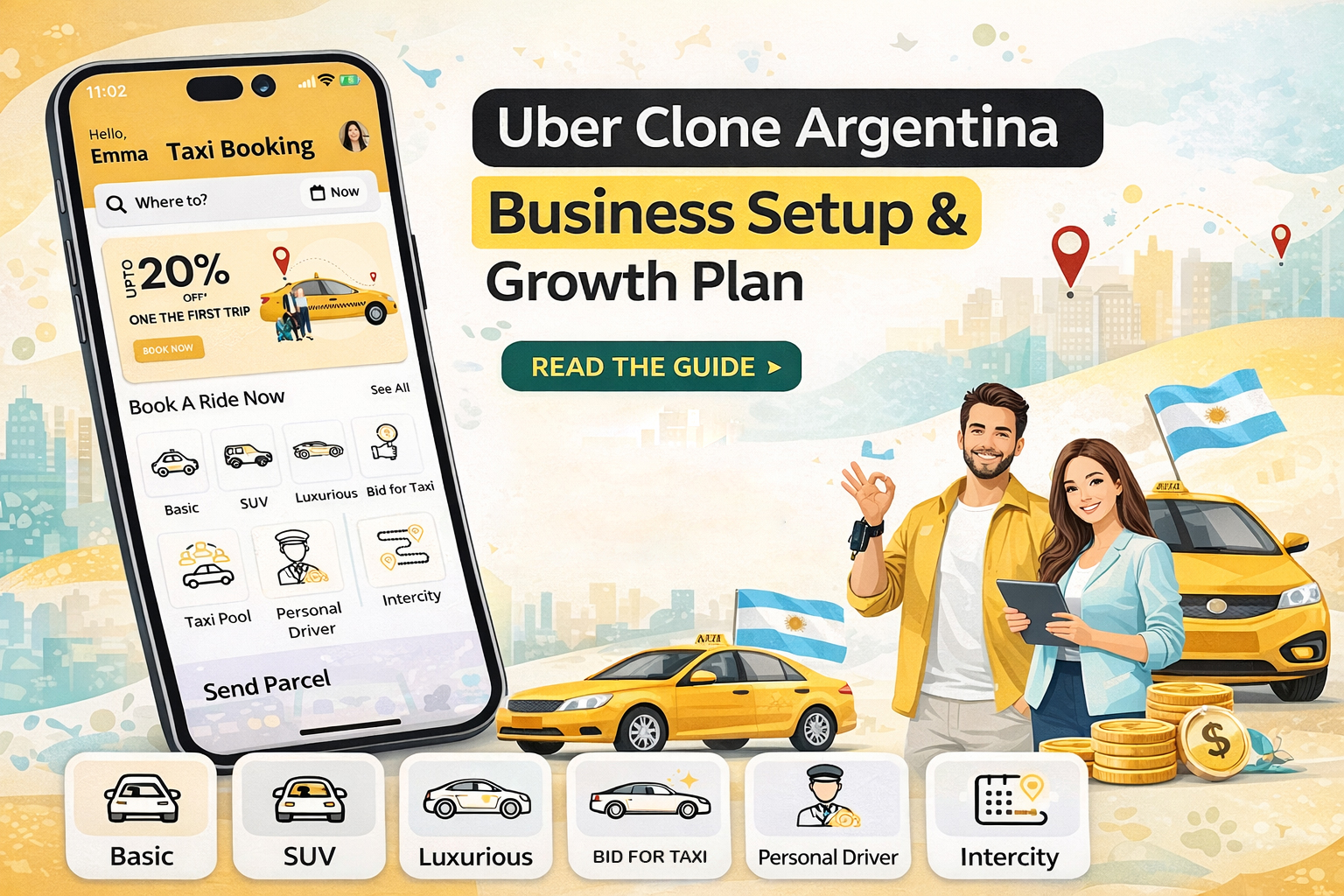 Launching an Uber Clone in Argentina: Complete Roadmap from Taxi Fleet to Taxi App!