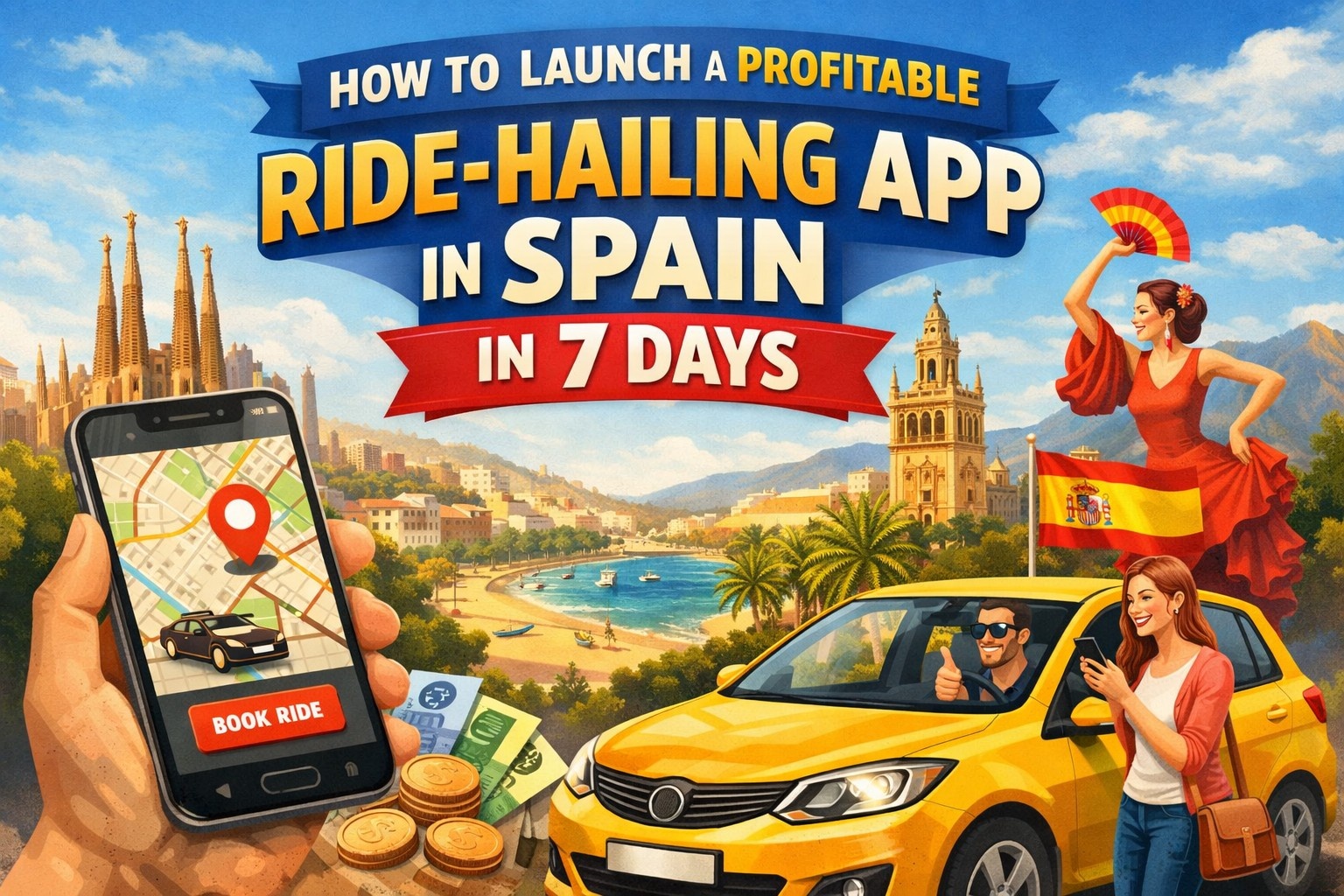 Spain Ride-Hailing Business: Earn Faster with White-Label Apps
