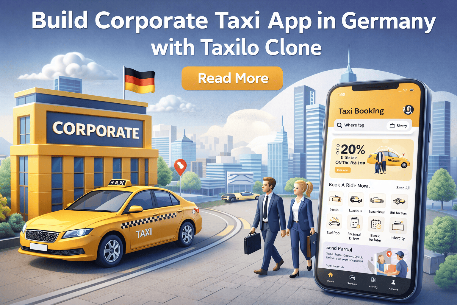 Build a Corporate Taxi App in Germany with Taxilo Clone