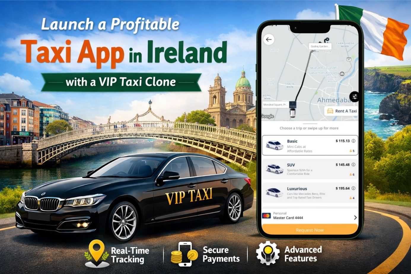 How to Start a Taxi App Business in Ireland with a VIP Taxi Clone