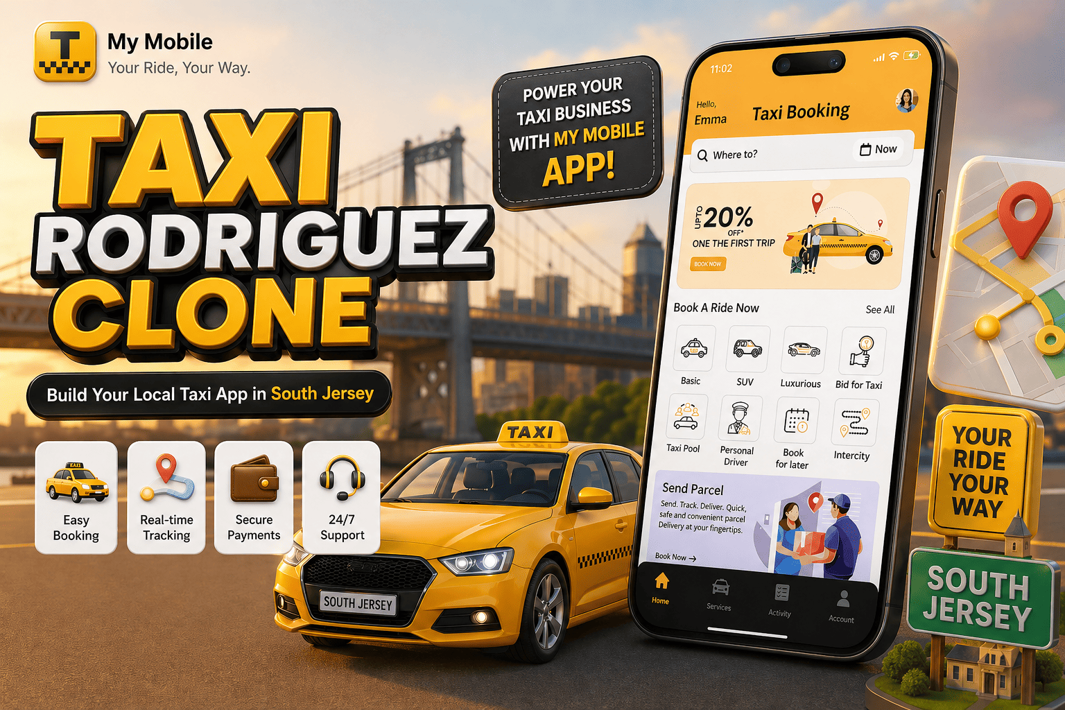 Taxi Rodriguez Clone Build Your Local Taxi App in South Jersey