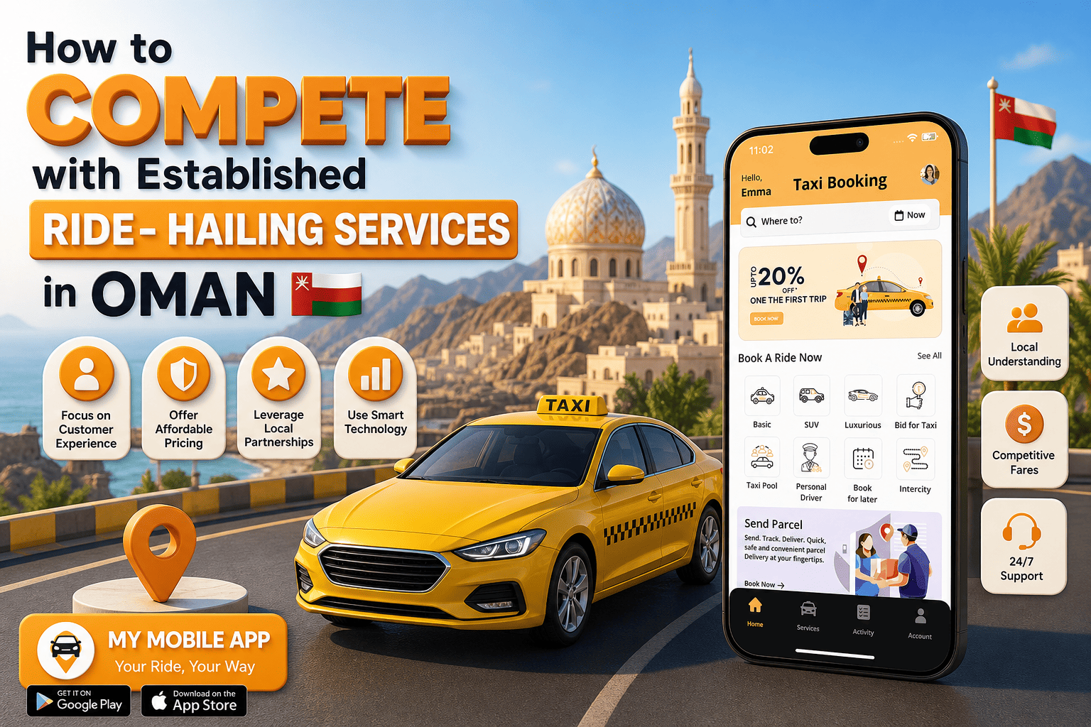 How to Compete with Established Ride-Hailing Services in Oman