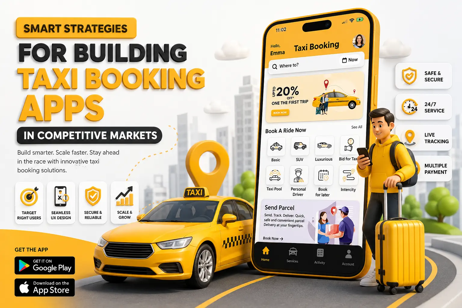 Taxi Booking App Development Strategies for Competitive Markets