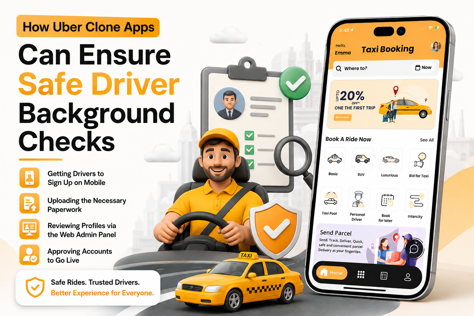 Why Strong Driver Verification Builds a Safer Uber Clone Platform