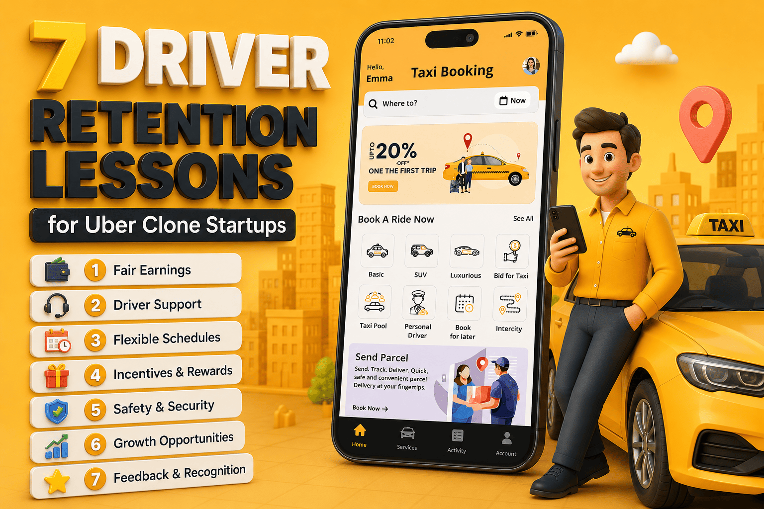 7 Driver Retention Lessons for Uber Clone Startups