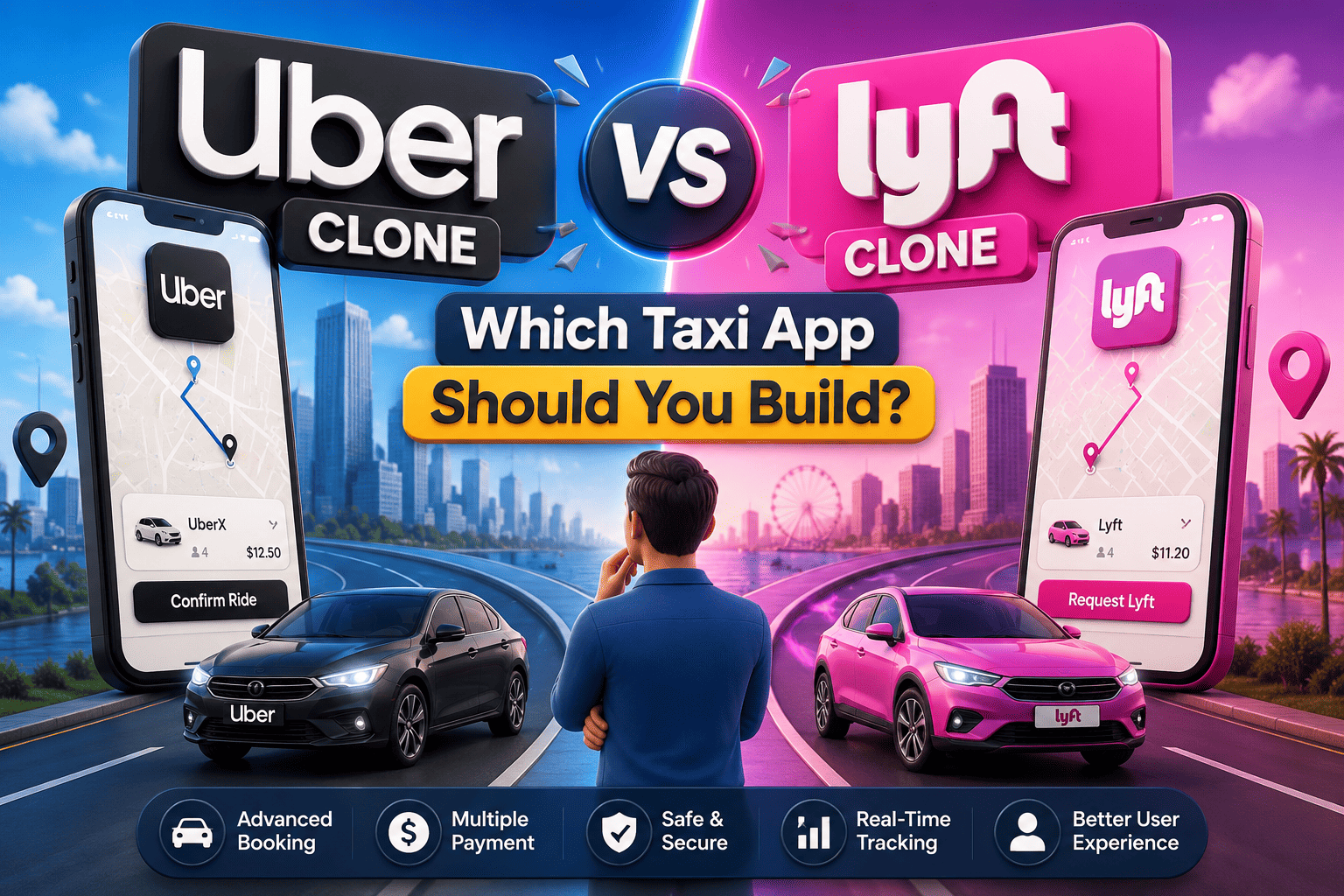 Uber Clone vs Lyft Clone: Which Taxi App Should You Build?