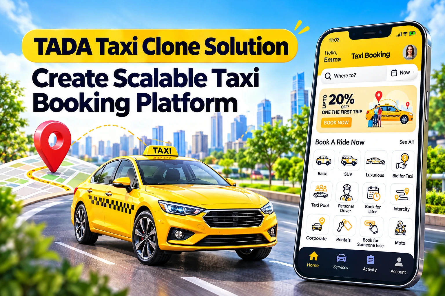 TADA Taxi Clone Solution: Create a Scalable Taxi Booking Platform