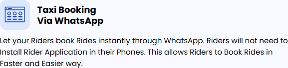 Taxi Booking via WhatsApp