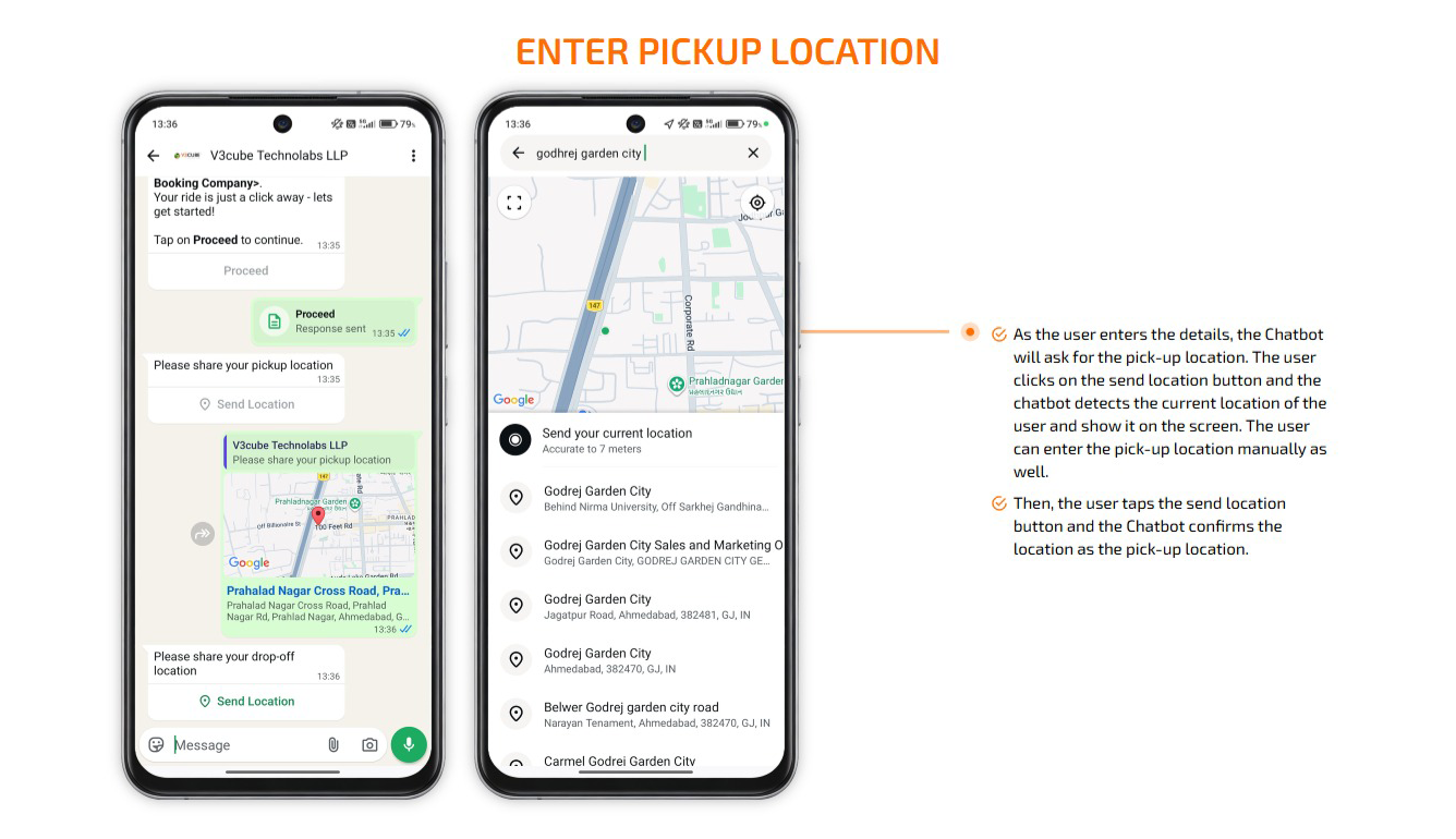 Enter Pickup Location
