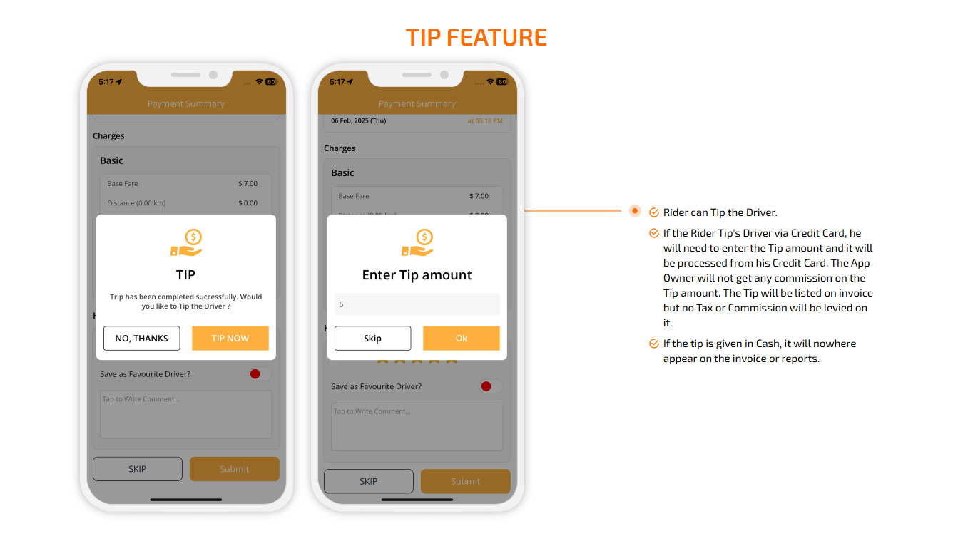 Tip Feature