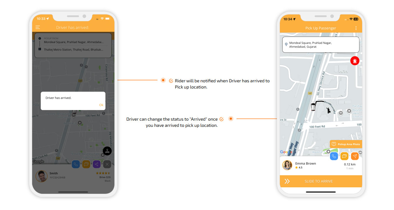 Driver Arrived Notification