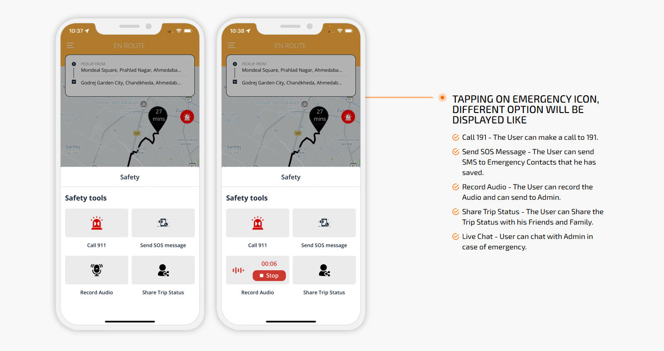Tapping on Emergency