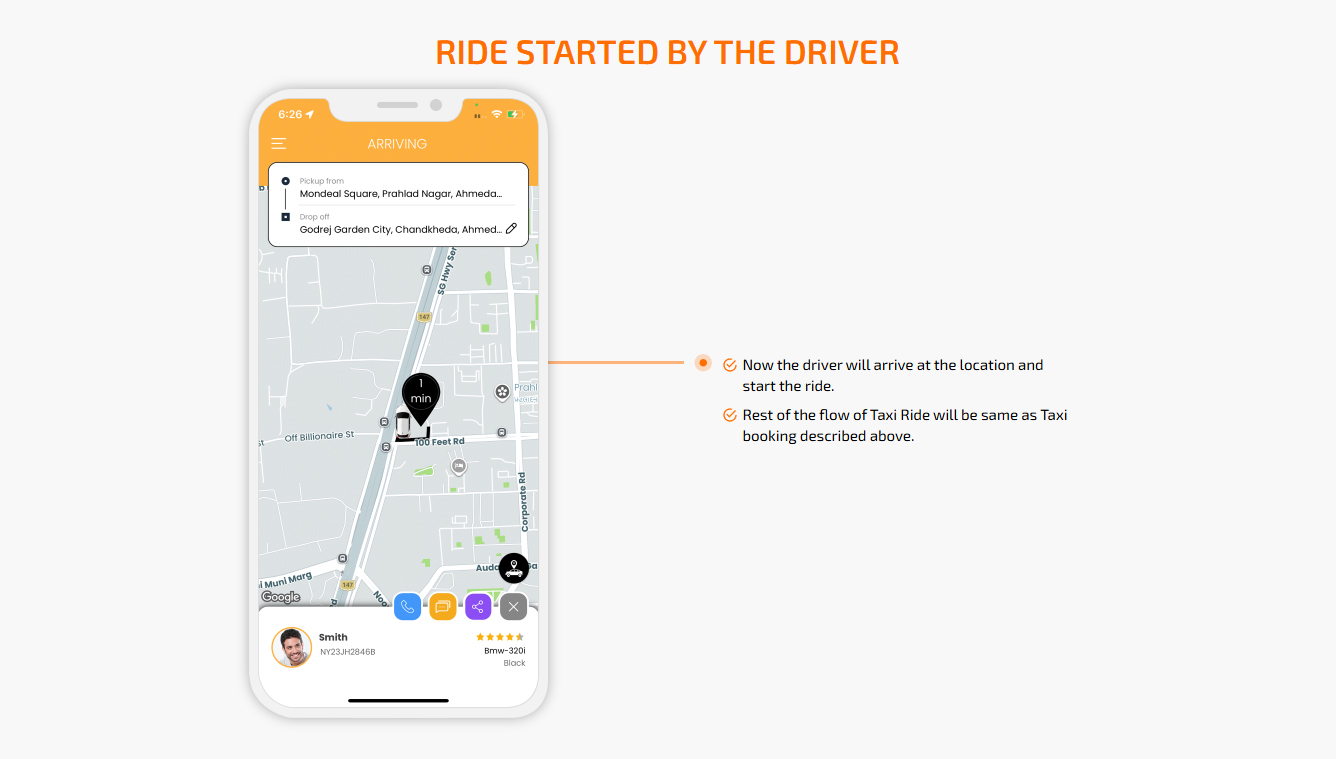 Ride Start by Driver