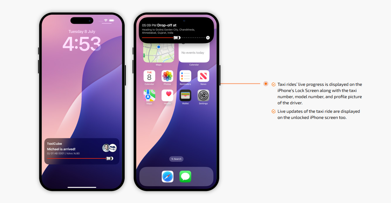 Taxi Ride Live Location