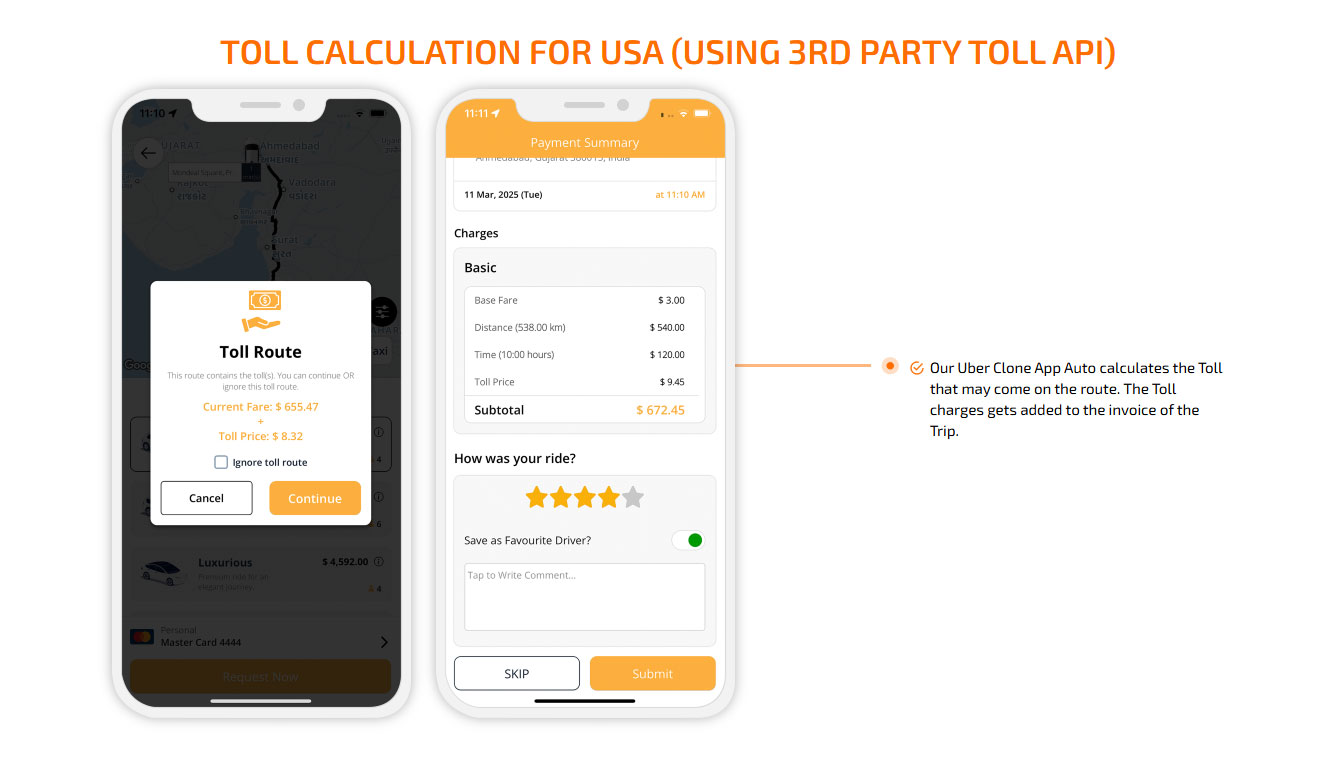 Toll Calculation for USA
